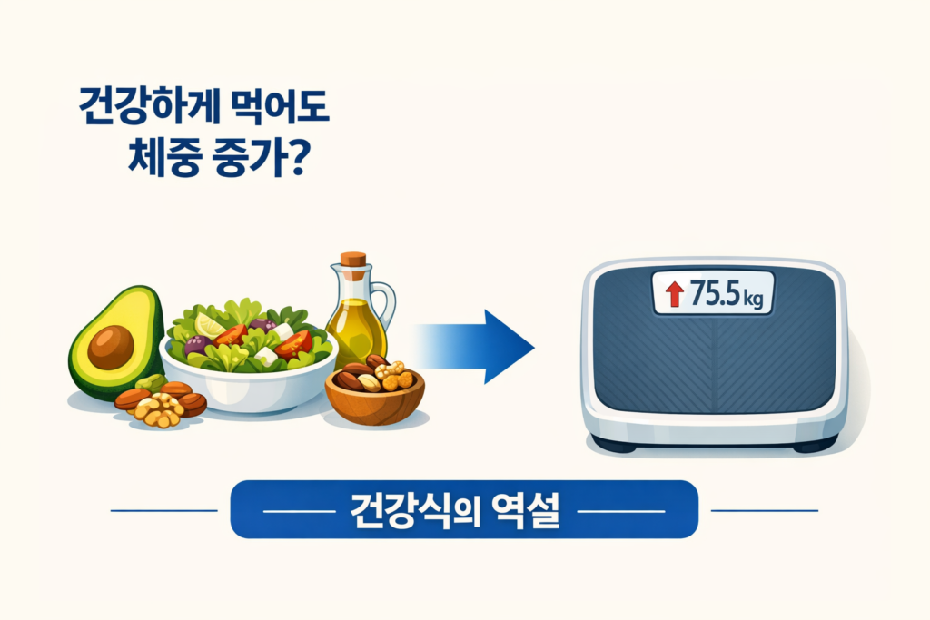 올리브오일, 아몬드버터, 아보카도 소량 섭취 시 칼로리 비교 인포그래픽