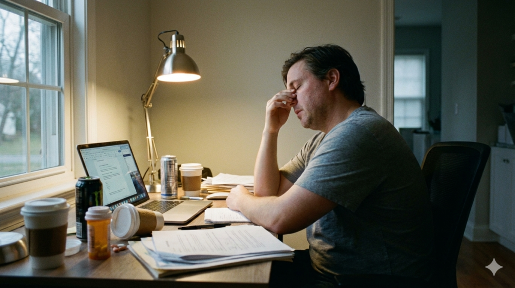 만성 피로 원인으로 작용하는 수면 부족과 스트레스 등 생활 습관의 영향