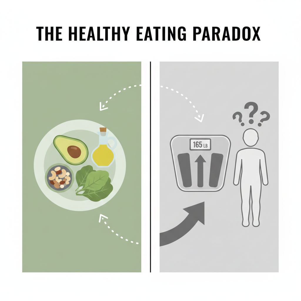 건강한 음식을 먹어도 체중이 늘어나는 ‘건강식의 역설’ 인포그래픽