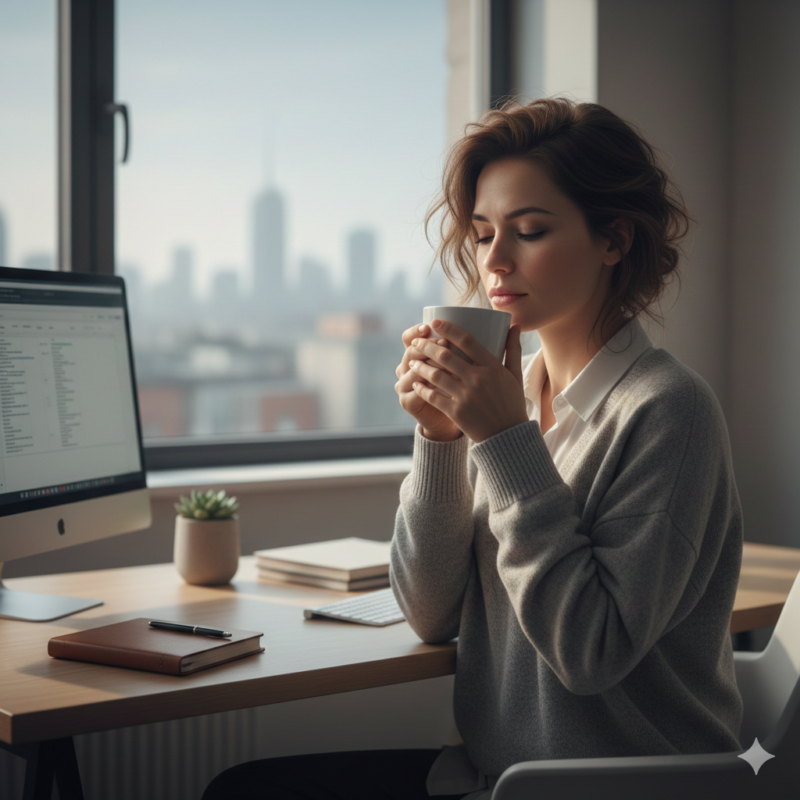 커피 없으면 버티기 힘든 직장인의 아침 피로 상태