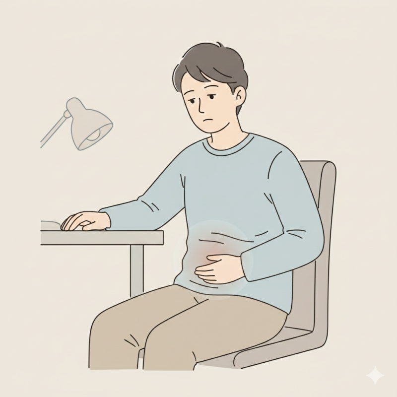 잠을 자도 피곤하고 복부 지방이 늘어나는 높은 코르티솔 증상 시각화