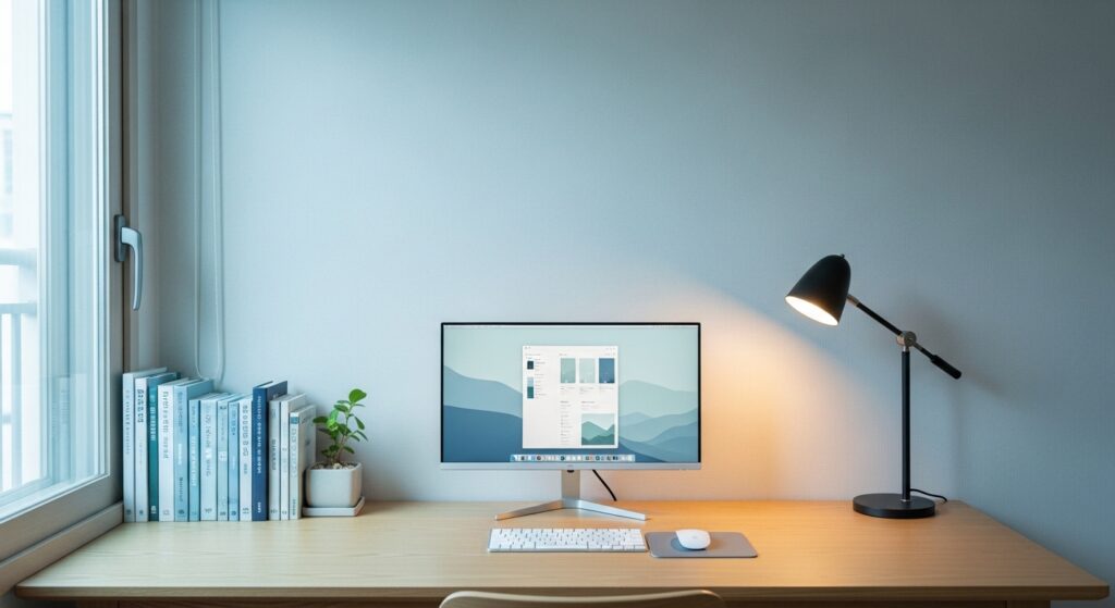 공부 잘되는 책상 방향으로 정리된 집중 공부 환경