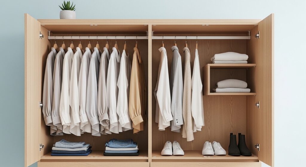 옷장 정리로 수면 질 향상