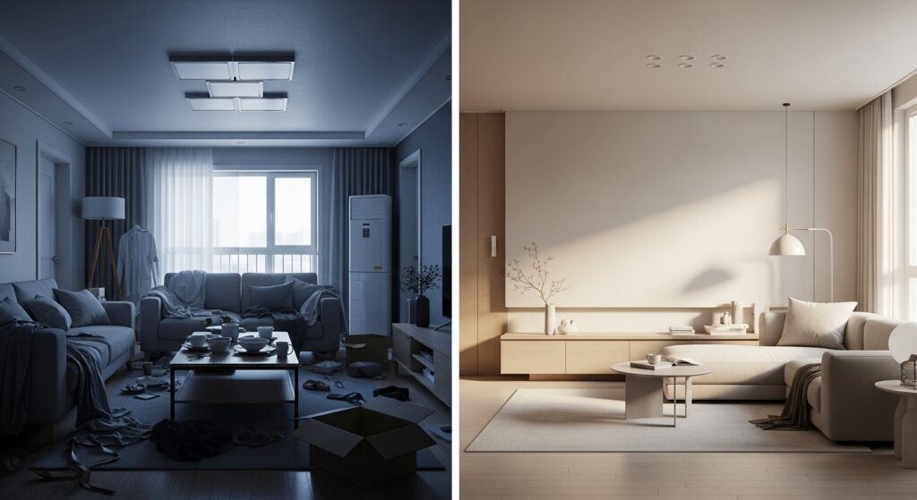 집이 피곤하게 만드는 구조와 편안한 집 구조 비교 인테리어