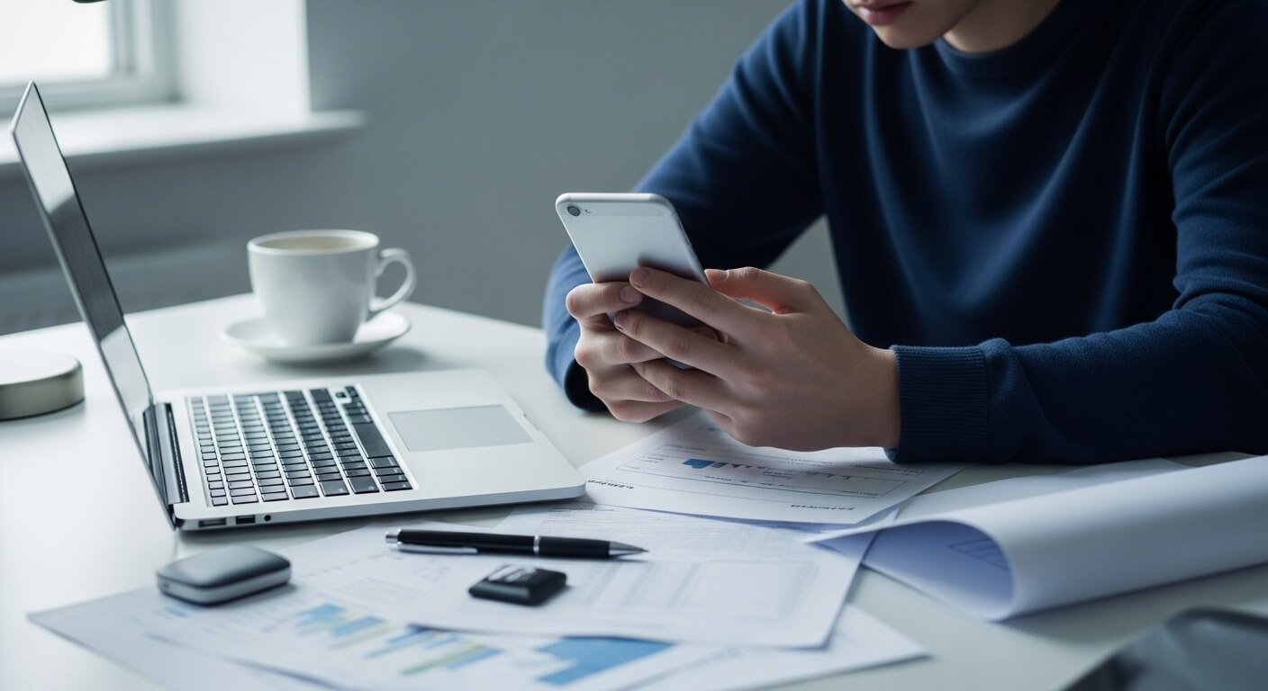 스마트폰 때문에 집중 안될 때 해결법 관련 집중력 저하 상황 이미지